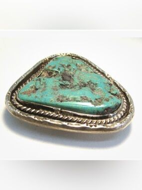 Vintage Bola Slide - Silver and Turquoise 29.0 grams 1 3/4”
